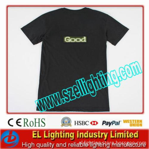 LED T-Shirt /LED Clock Shirt, Can Show The Real Time